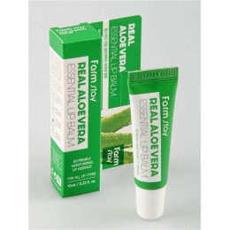 FarmStay / Бальзам для губ суперувлажняющий с алоэ Real aloe vera essential lip balm, 10 мл