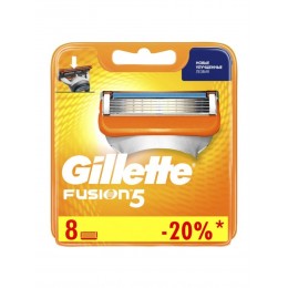 GILLETTE / КАССЕТЫ СМЕННЫЕ / Сменные кассеты для бритья FUSION, 8 шт